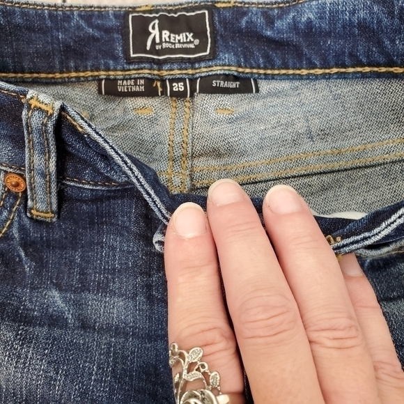 ROCK Revival Mid Rise Straight Leg Denim Jeans 24 - Picture 12 of 12